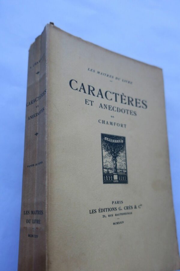 CHAMFORT Caractères et anecdotes / Rives – Image 3