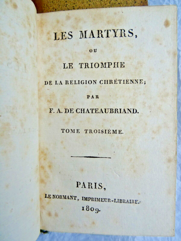 CHATEAUBRIAND Les Martyrs ou le triomphe de la religion 1809 – Image 4