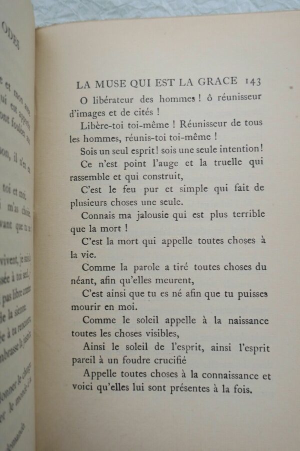 CLAUDEL CINQ GRANDES ODES  SUIVIES D'UN PROCESSIONNAL POUR SALUER LE SIECLE 1919 – Image 4