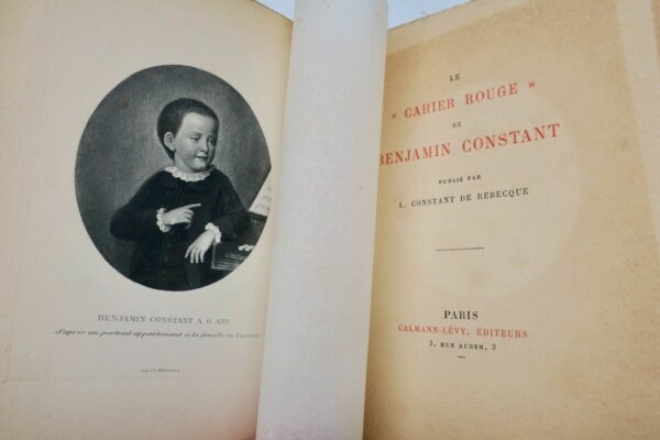 CONSTANT (Benjamin). Le "Cahier rouge". Publié par L. Constant de Rebecque – Image 7