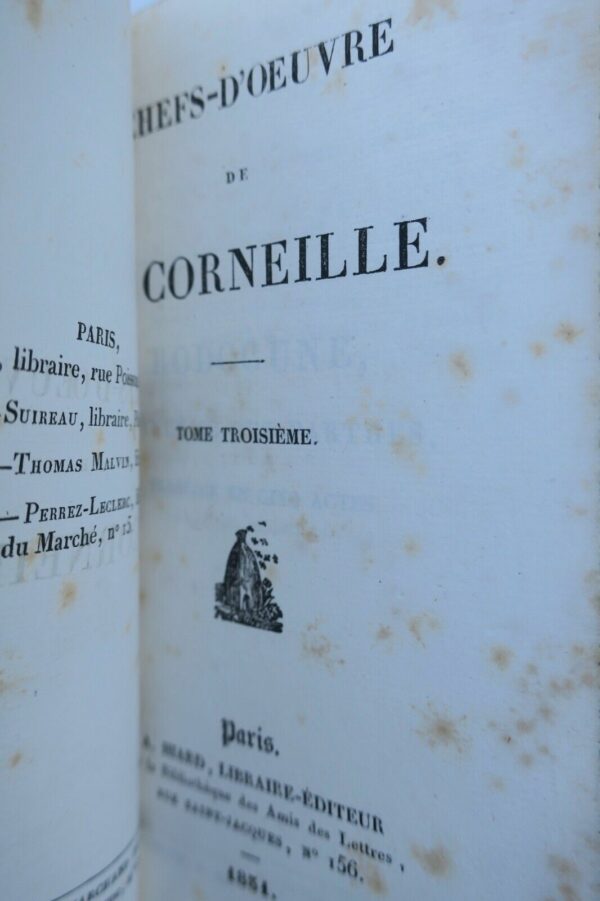 CORNEILLE Pierre Chefs-d'oeuvre dramatiques de P. Corneille 1831 – Image 6