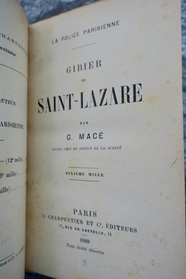 CURIOSA LA POLICE PARISIENNE. GIBIER DE SAINT-LAZARE 1888 – Image 7