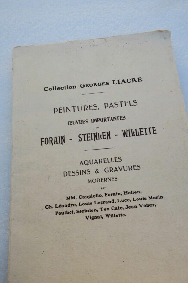 Collection Georges Liacre. Peintures, pastels Forain, Steinlen, Willette – Image 4