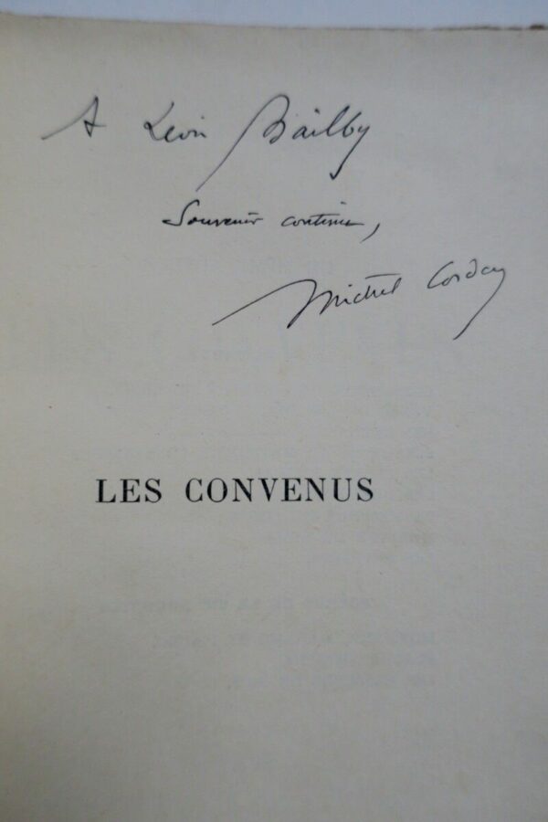 Corday, Michel Les Convenus dédicacé