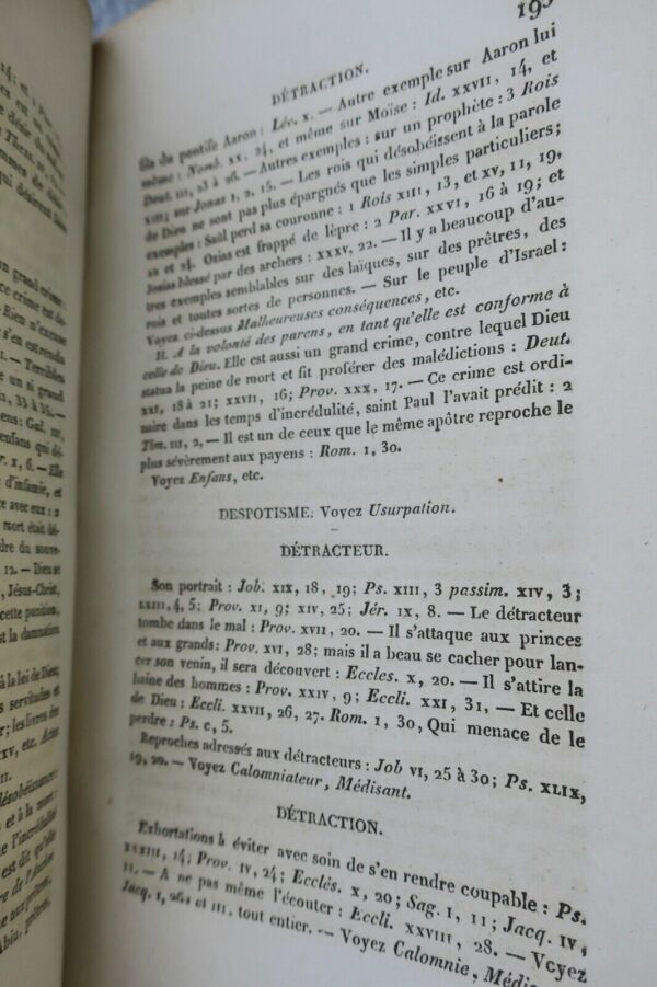 DICTIONNAIRE DE L'ECRITURE SAINTE OU REPERTOIRE ET CONCORDANCE 1848 – Image 6