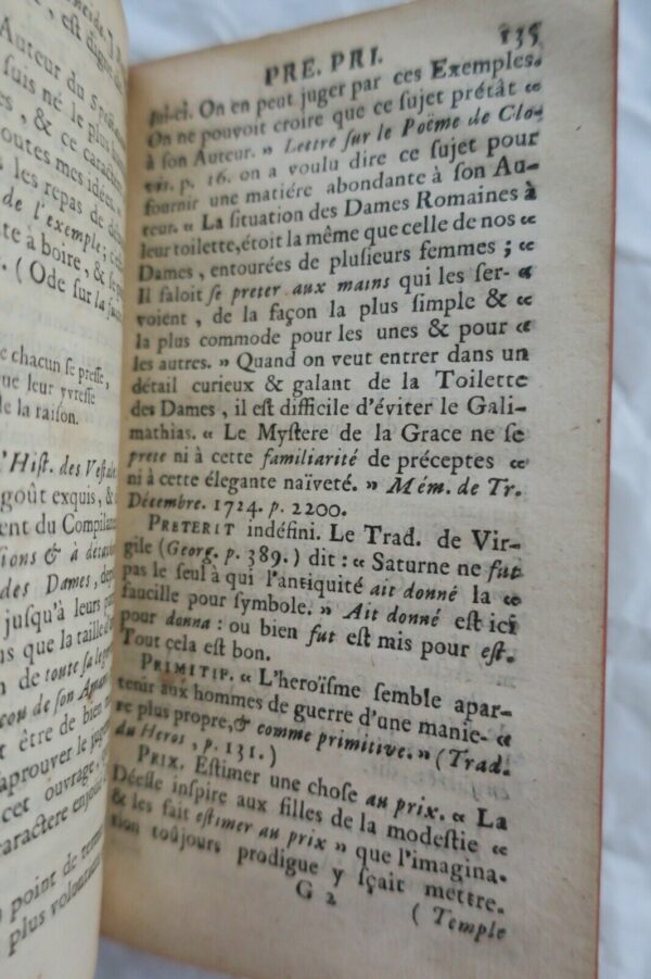 Dictionnaire Néologique à l'usage des beaux esprits du siècle 1731 – Image 4