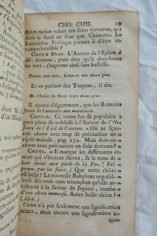 Dictionnaire Néologique à l'usage des beaux esprits du siècle 1731 – Image 5