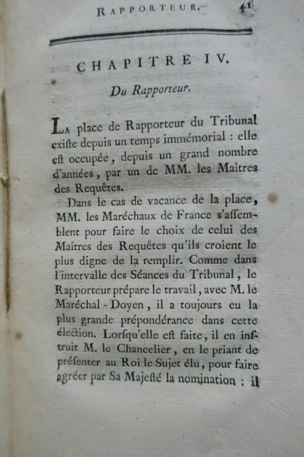 Droit Recueil concernant le tribunal de nos seigneurs les maréchaux 1784 – Image 5