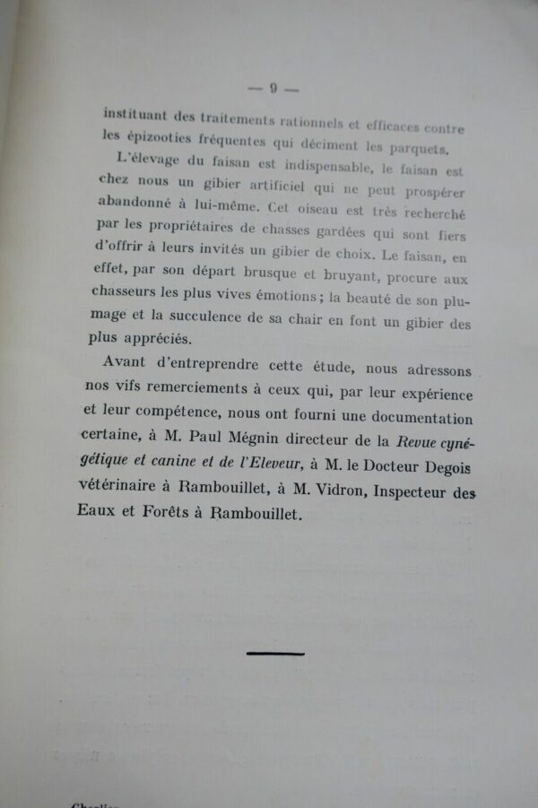 Faisan CHARLIER M. Contribution à l'étude de l'Elevage du Faisan 1936 – Image 6