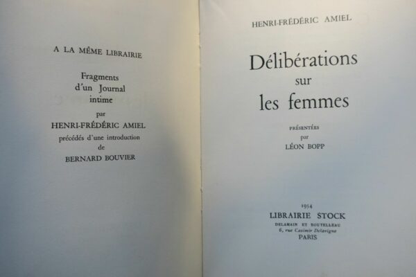 Femme AMIEL Délibérations sur les femmes Stock 1954 – Image 7