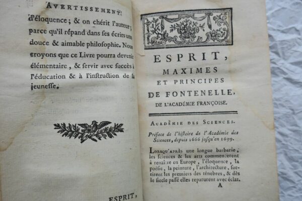 Fontenelle. ESPRIT, MAXIMES ET PRINCIPES de Fontenelle 1788 – Image 6