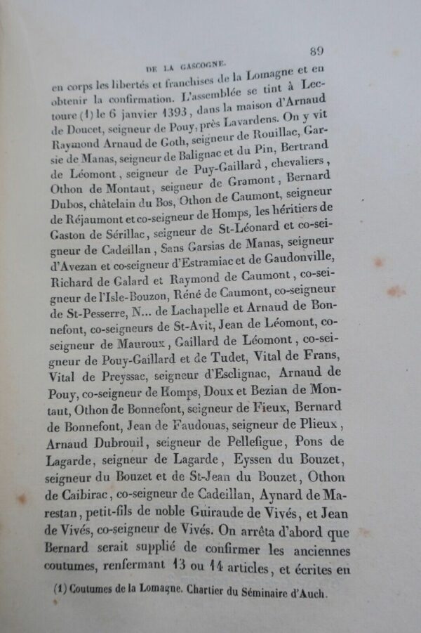 GASCOGNE HISTOIRE DE LA GASCOGNE DEPUIS LES TEMPS LES PLUS RECULES JUSQU... – Image 10