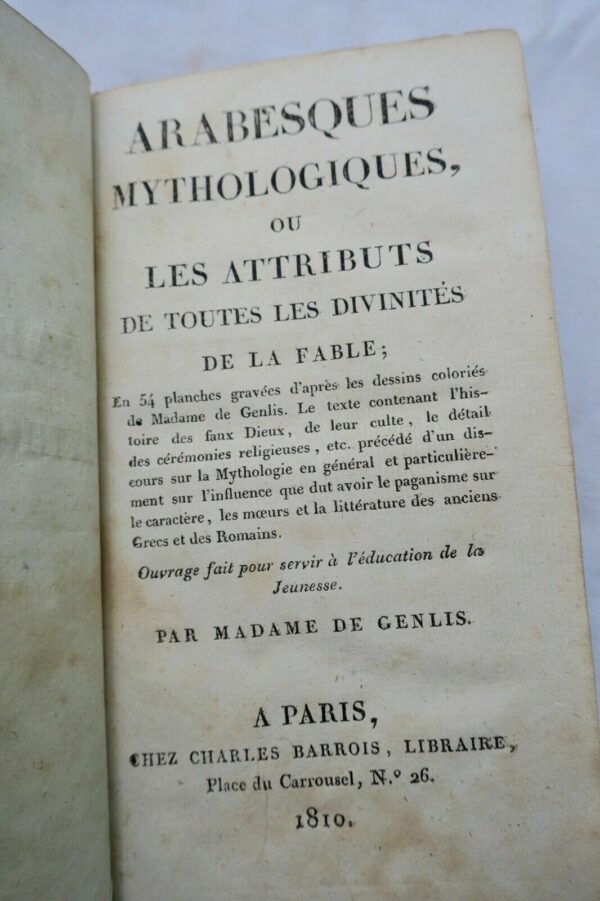 GENLIS Arabesques mythologiques 1810 – Image 4