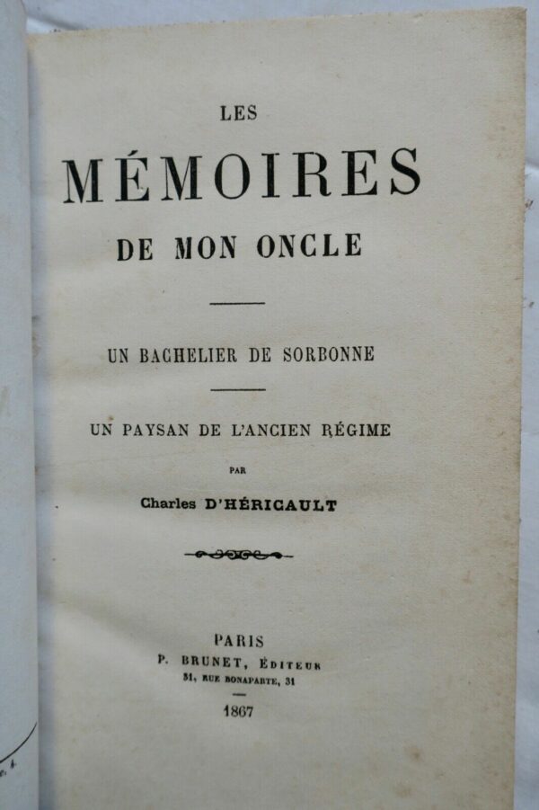 Généalogie Héricault les mémoires de mon oncle 1867 – Image 3