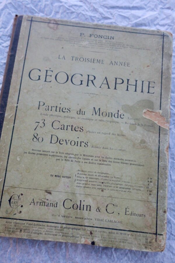 Géographie TROISIEME ANNEE DE GEOGRAPHIE. LES CINQ PARTIES DU MONDE 1895 – Image 3