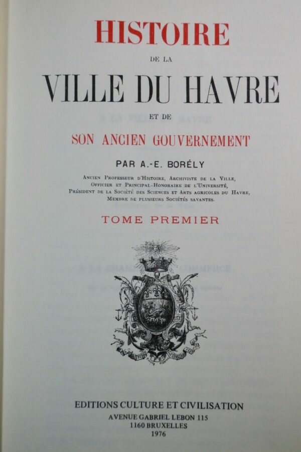 HAVRE Histoire de la ville du Havre et de son ancien gouvernement 5/5