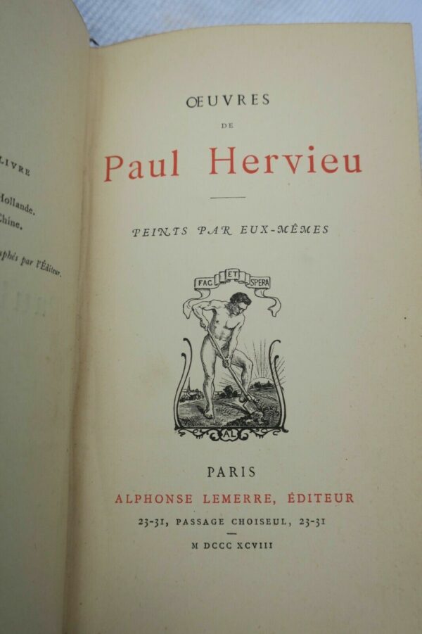 Hervieu Paul Oeuvres de Paul Hervieu, peints par eux-mêmes 1898 – Image 8