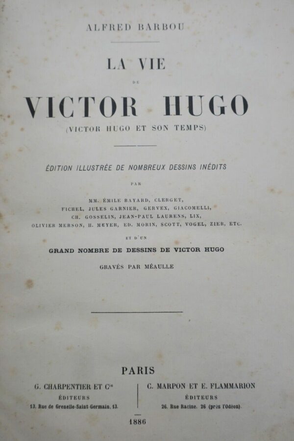 Hugo BARBOU Alfred La vie de Victor Hugo – Image 4