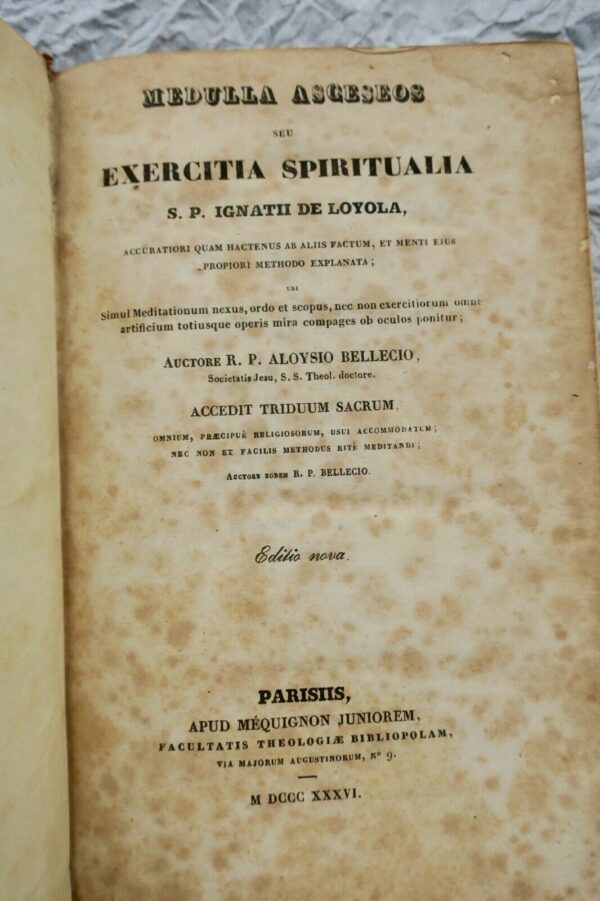 Ignace de Loyola Medulla asceseos seu exercitia  ignatii de loyola 1836 – Image 9