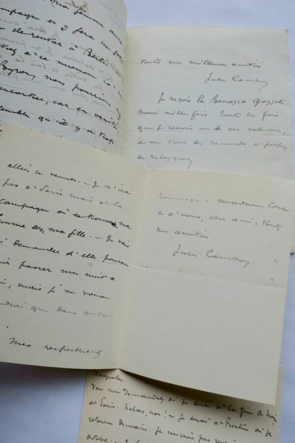 Jules Cambon 3 belle lettres autographes manuscrites – Image 3