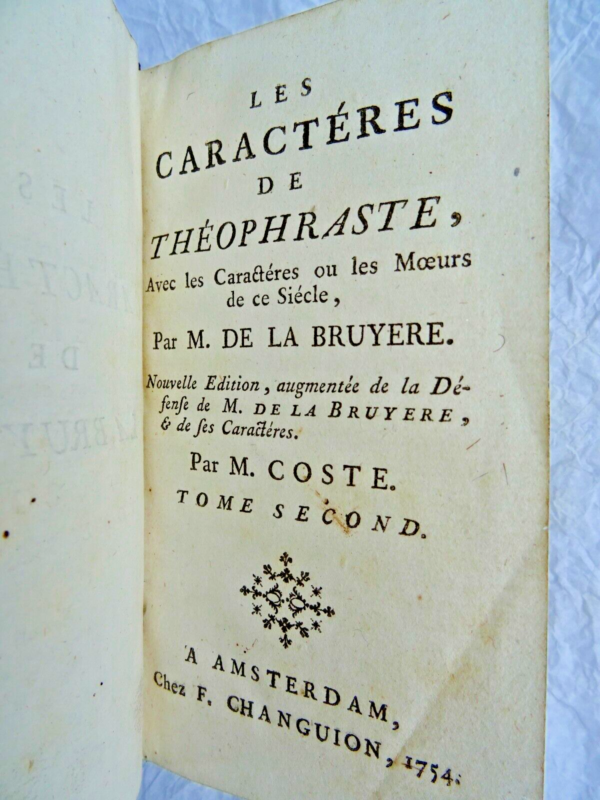 LA BRUYERE  LES CARACTÈRE 1754 – Image 8