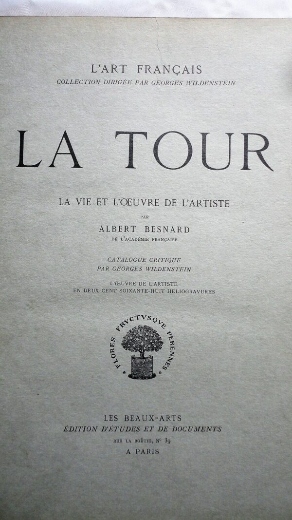 LA TOUR, LA VIE ET L'OEUVRE DE L'ARTISTE 1928 – Image 7