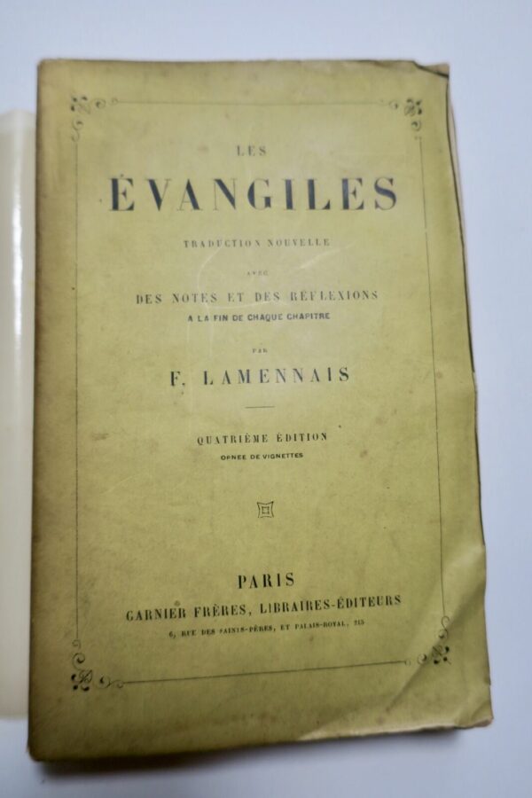 LAMENNAIS Les Evangiles, traduction nouvelle