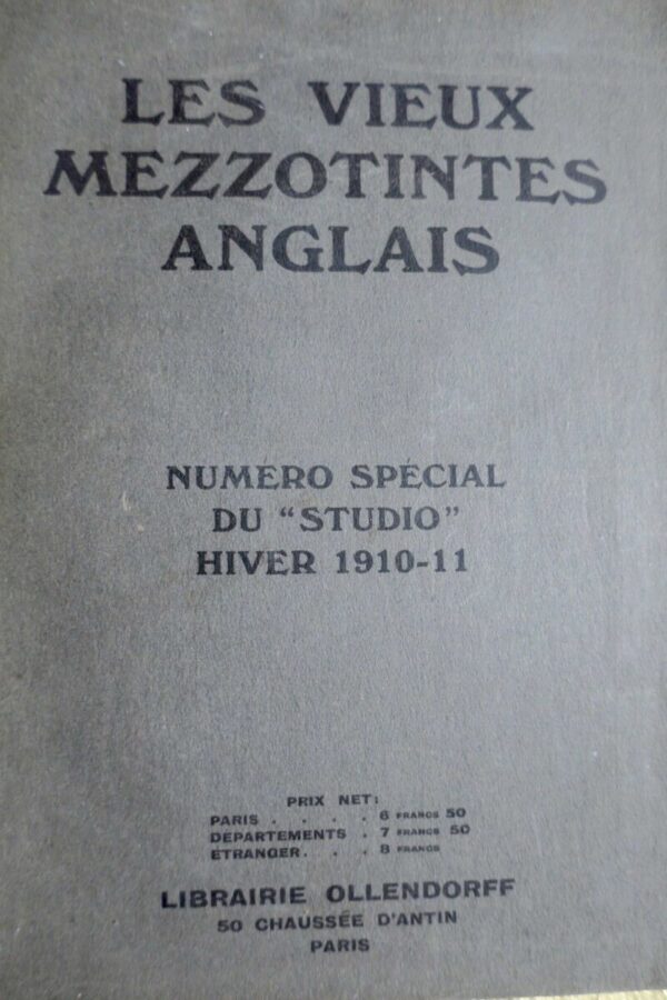 LES VIEUX MEZZOTINTES ANGLAIS. Numéro spécial du “Studio” hiver 1910-11 – Image 5