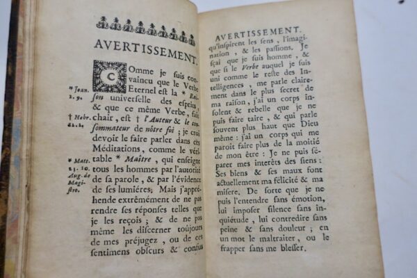 MALEBRANCHE Méditations chrétiennes et Métaphysiques 1707 – Image 6