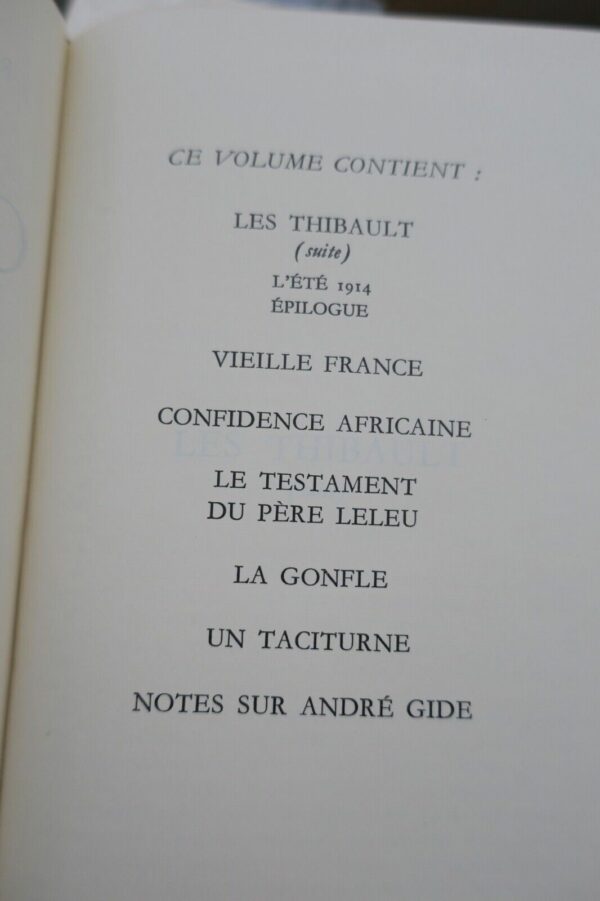 MARTIN DU GARD, Roger. Oeuvres Complètes. Préface d'Albert Camus Pléiade – Image 5