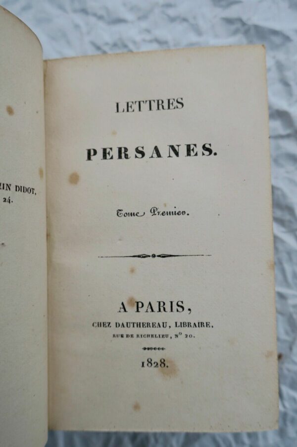 MINI MONTESQUIEU Les lettres persanes 1826 – Image 5