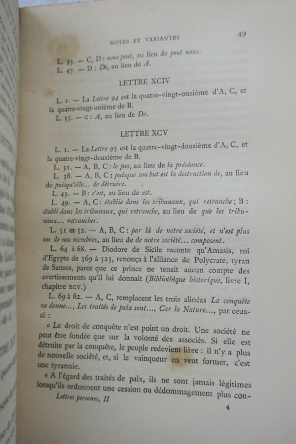 MONTESQUIEU (PAR BARCKHAUSEN HENRI) LETTRES PERSANES 1913 – Image 9