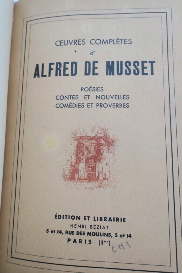 MUSSET ALFRED OEUVRES COMPLETES  POESIES CONTES ET NOUVELLES,  COMEDIES ET PR... – Image 11