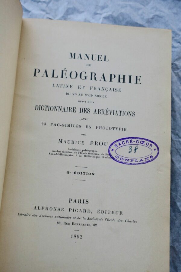 Manuel de paléographie latine et française du VI ème au XVII ème siècle – Image 4