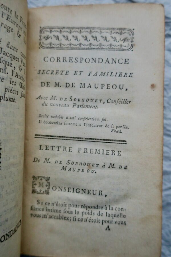 Maupeou Sorhouet Maupeouana, ou Correspondance secrette 1783 – Image 7