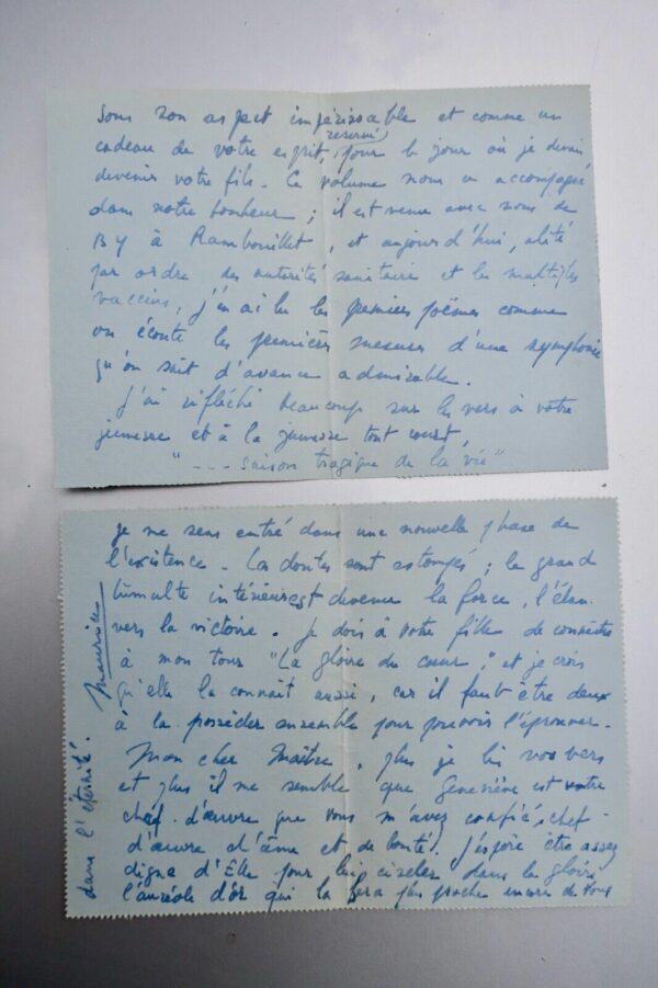 Maurice Druon lettre autographe à Fernand Gregh  1939 – Image 3