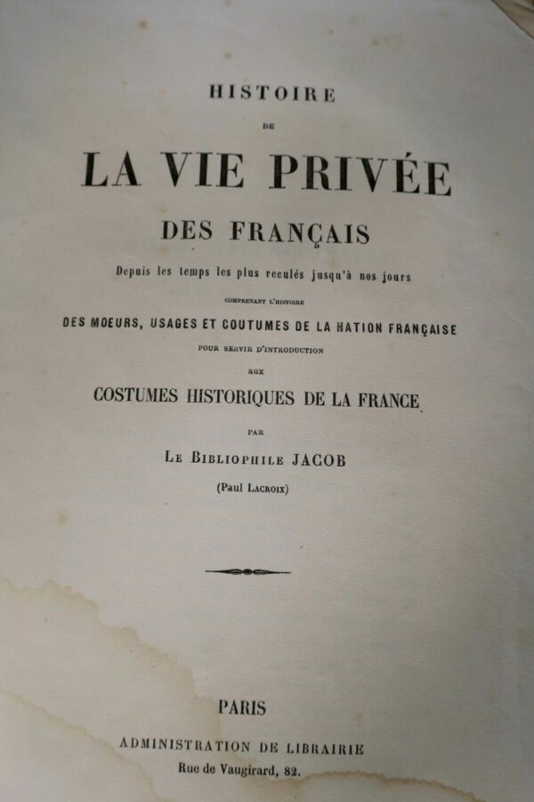 Mode Lacroix Histoire de la vie privée des français suivie des costumes histori- – Image 7