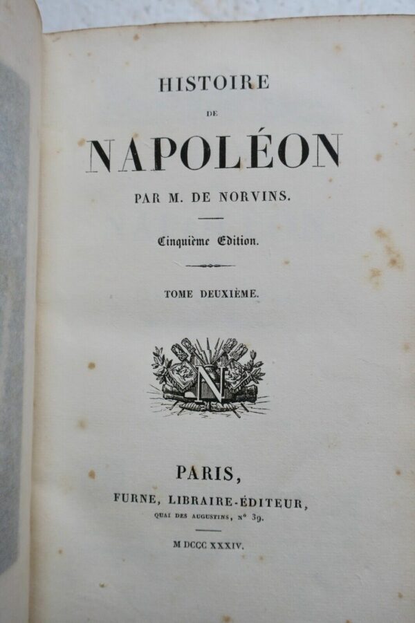 NORVINS HISTOIRE DE NAPOLEON 1834 – Image 5