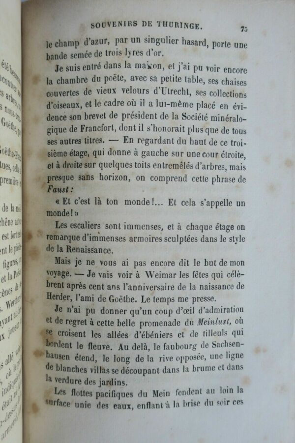 Nerval. Souvenirs D'Allemagne. Lorely. Michel Lévy frères 1860 – Image 5