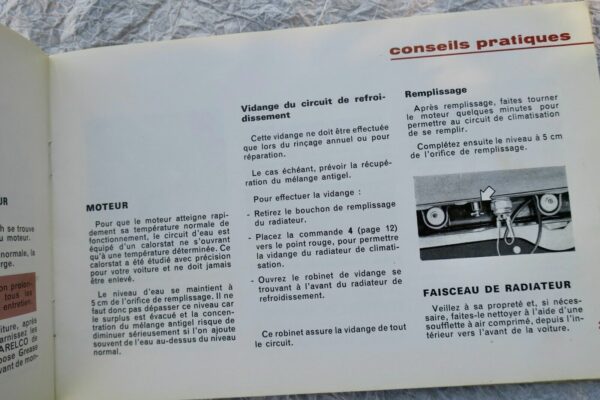 Notice d'emploi de la Peugeot 204 - conduite, entretien 1965 – Image 6