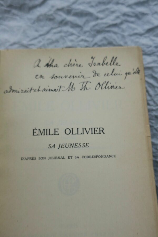 Ollivier, Émile sa jeunesse 1919