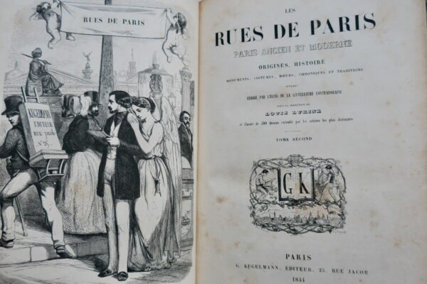 PARIS Les rues de Paris. Paris ancien et moderne  1844