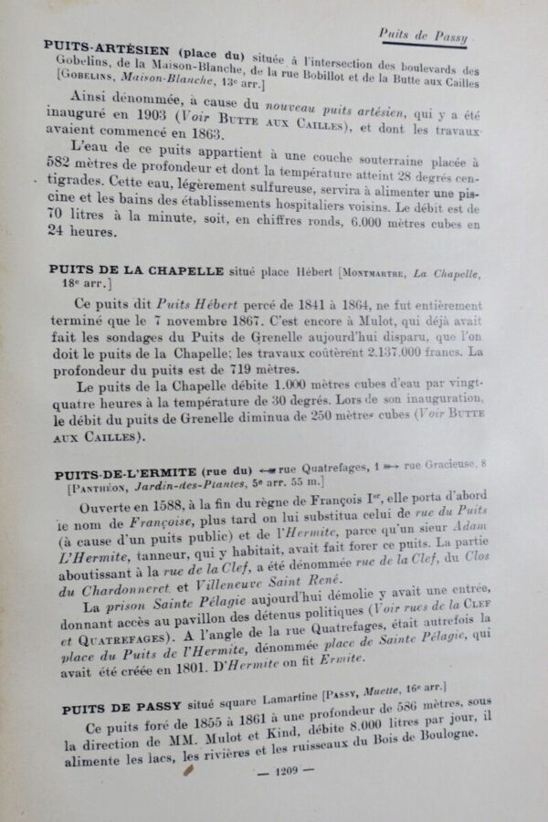 PESSARD  Nouveau dictionnaire historique de Paris 1904 – Image 3