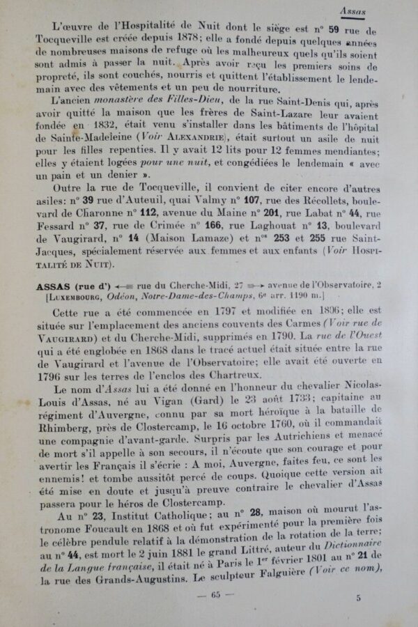 PESSARD  Nouveau dictionnaire historique de Paris 1904 – Image 5