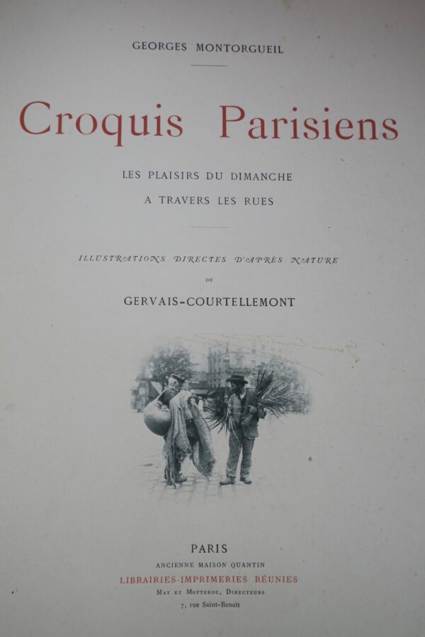 Paris Montorgueil Skizzenbuch Parisiens. die Freuden Der Dimanche 1896 – Image 3