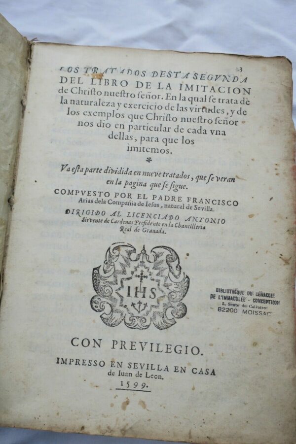 Parte segunda del libro de la imitacion de Christo nuestro Senor 1599 – Image 4