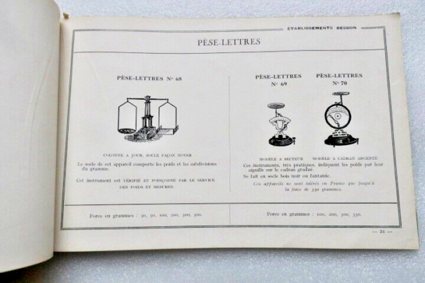 Pesage Catalogue Manufacture Française d'Instruments de Pesage Ebts Besson – Image 6