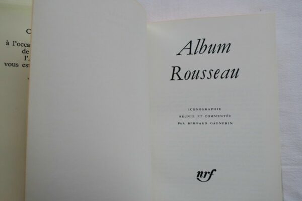 ROUSSEAU GAGNEBIN Album Rousseau, Gallimard – Image 3