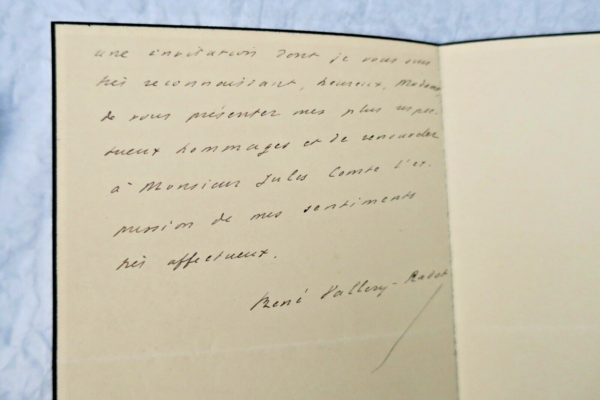 René Vallery-Radot  lettre autographe manuscrite & signée