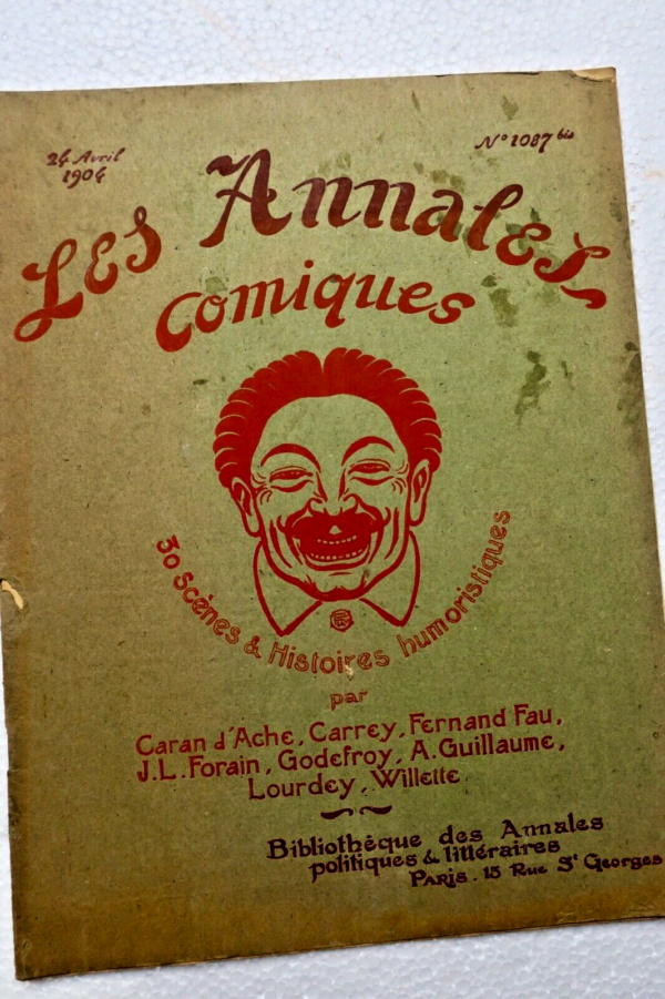 Revue "Les annales comiques". N° 1087 bis. 24 avril 1904